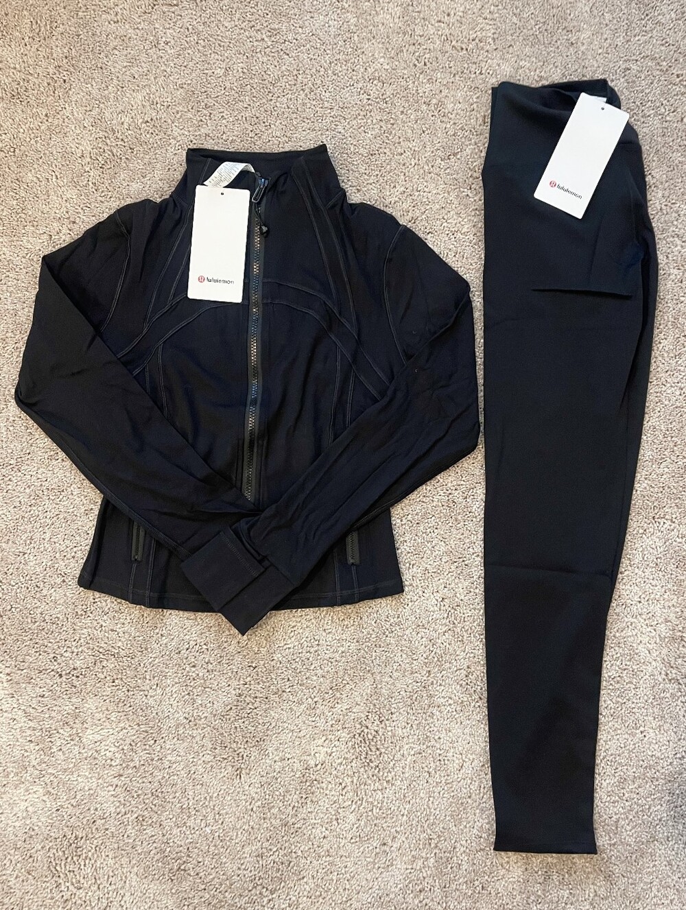 Lululemon White Define Jacket & Align Leggings Set Size 8 NWT